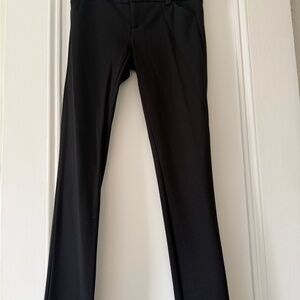 Alice and Olivia Black Stretch Straight-Leg Pants Size 2